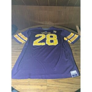 NFL Minnesota Vikings Adrian Peterson 28 Jersey Purple Yellow Mens XL
